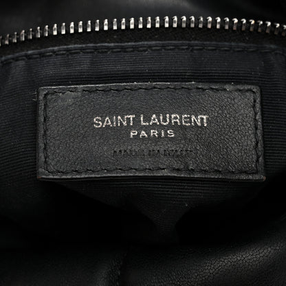 Saint Laurent Lambskin Quilted Monogram Monochrome Small Loulou Puffer Chain Satchel Black 6 of 10