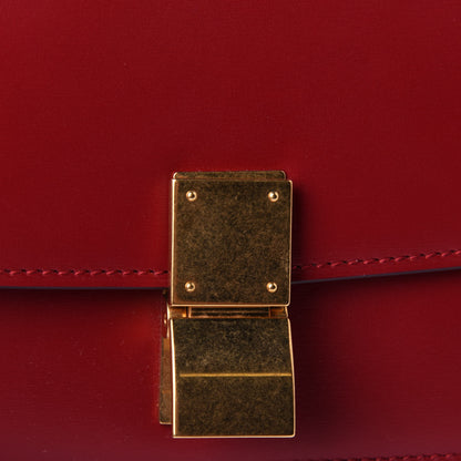 Celine Box Calfskin Small Classic Box Flap Bag Red 9 of 10