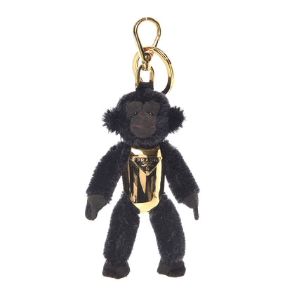 Prada Mohair Year of the Monkey Keychain Charm Black 1 of 3