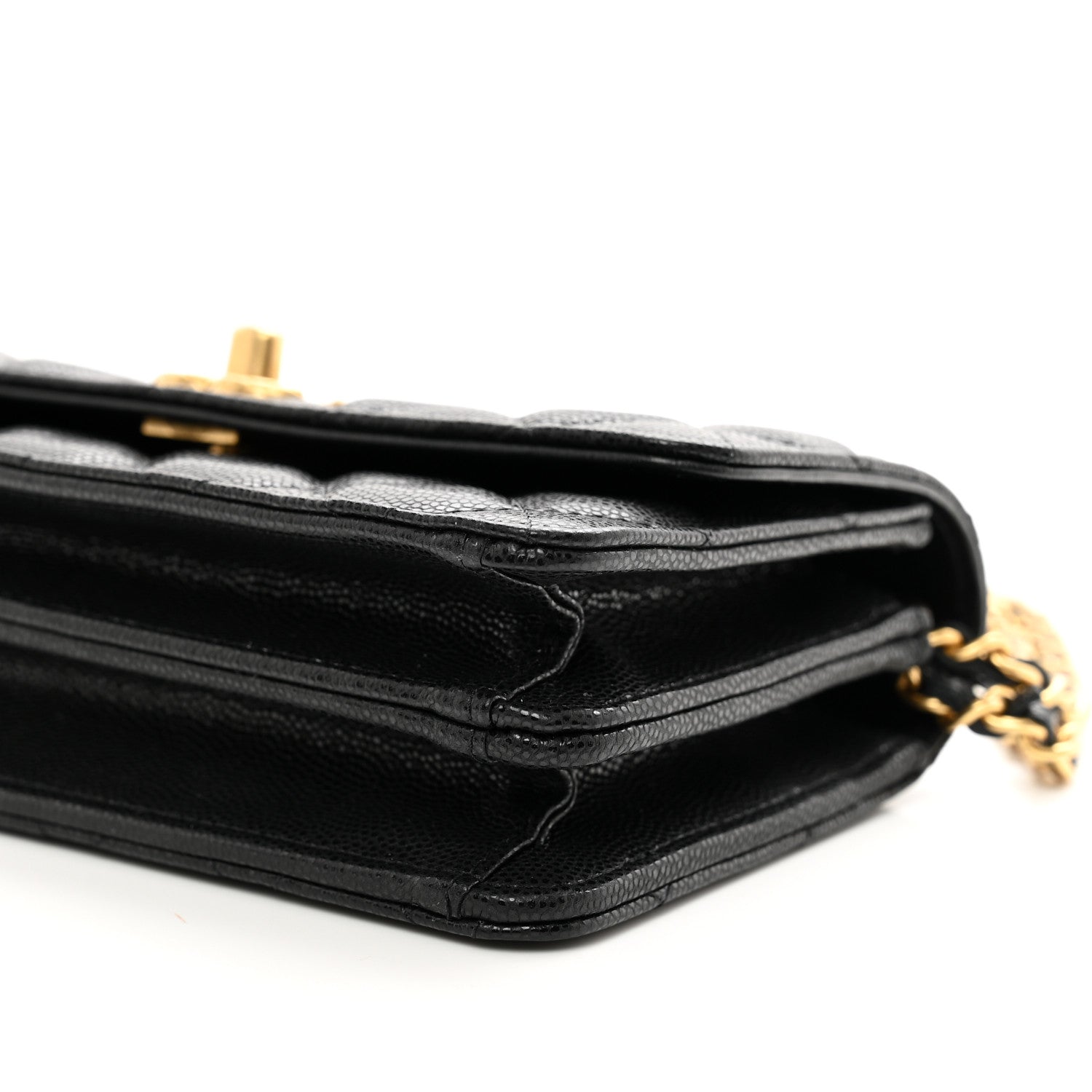 Chanel Caviar Quilted Chain Link Clutch With Chain Black 11 of 12