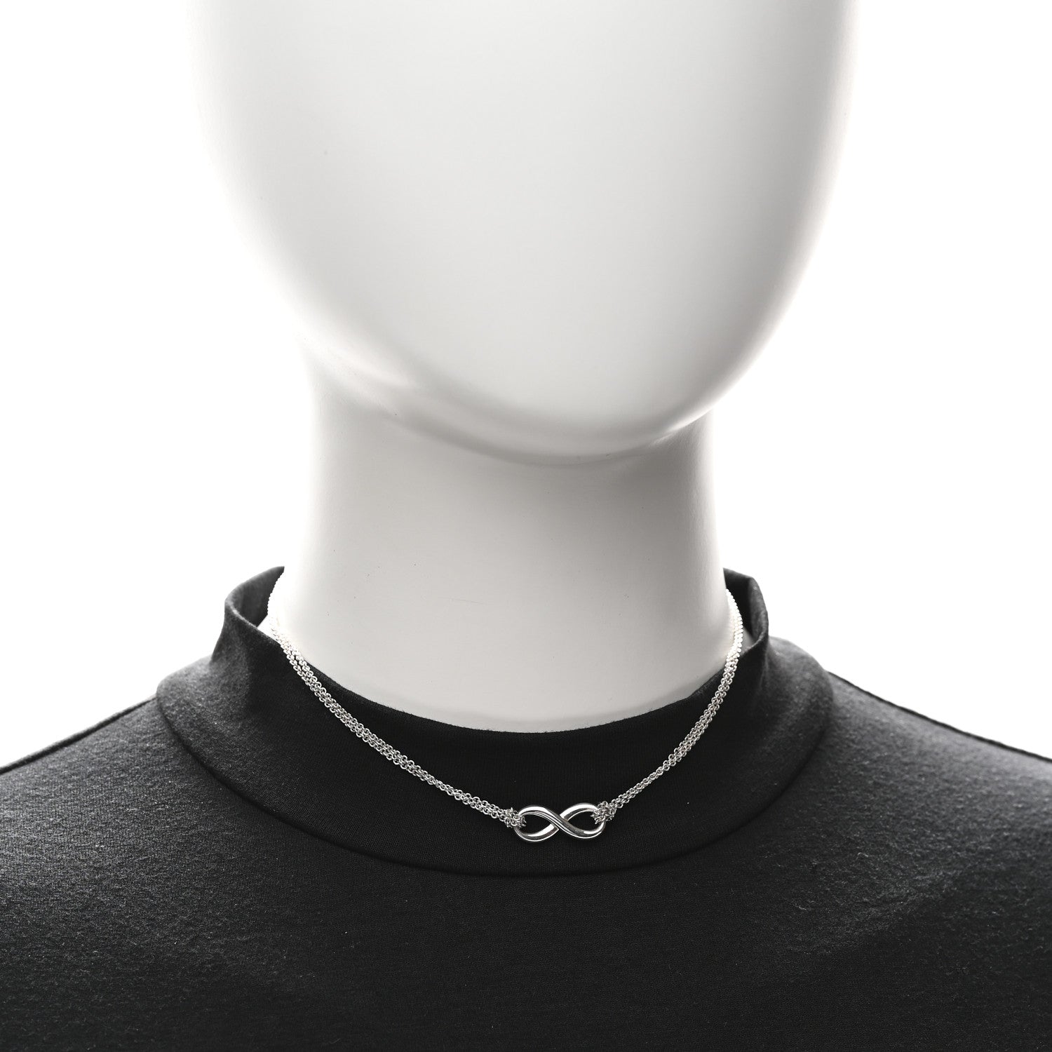 Tiffany Sterling Silver Infinity Pendant Necklace 2 of 4