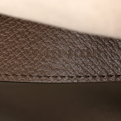 Gucci Monogram Jumbo GG Textured Dollar Calfskin Web Small Ophidia Dome Shoulder Bag Camel Ebony New Acero 7 of 10