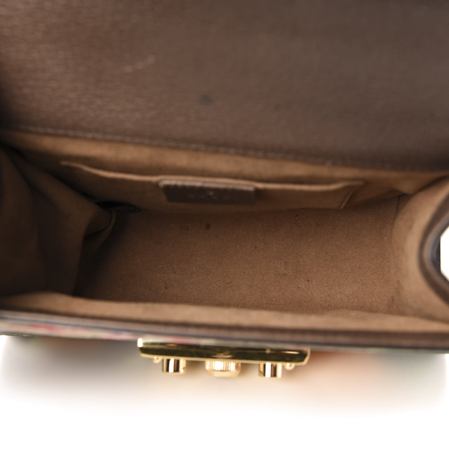 Gucci GG Supreme Monogram Tian Small Padlock Shoulder Bag Beige Multicolor New Acero 5 of 16
