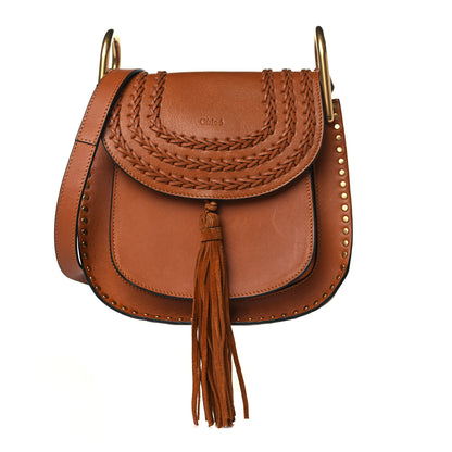 Chloe Calfskin Braided Small Hudson Shoulder Bag Caramel 1 of 11