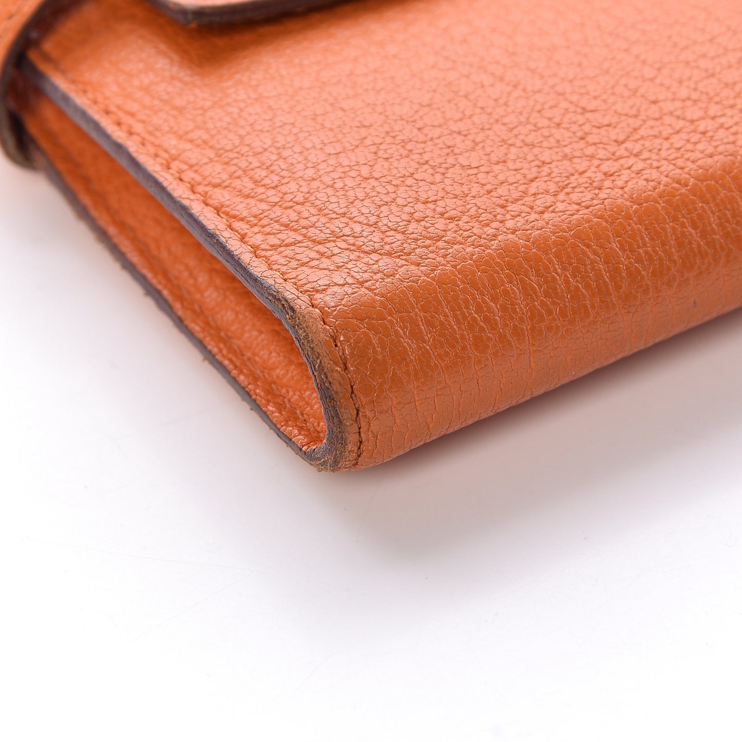 Chevre Mysore Kelly Longue Wallet Orange