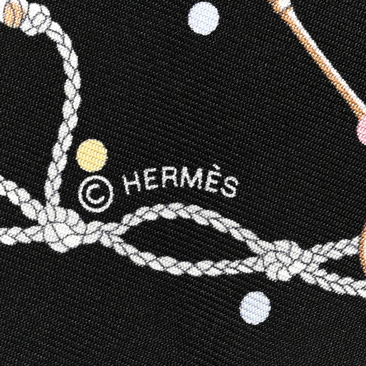 Silk Les Cles A Pois Twilly Black Beige Rose Multicolor