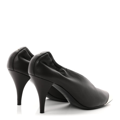 Chanel Lambskin Pumps 35 Dark Brown Ivory 5 of 10