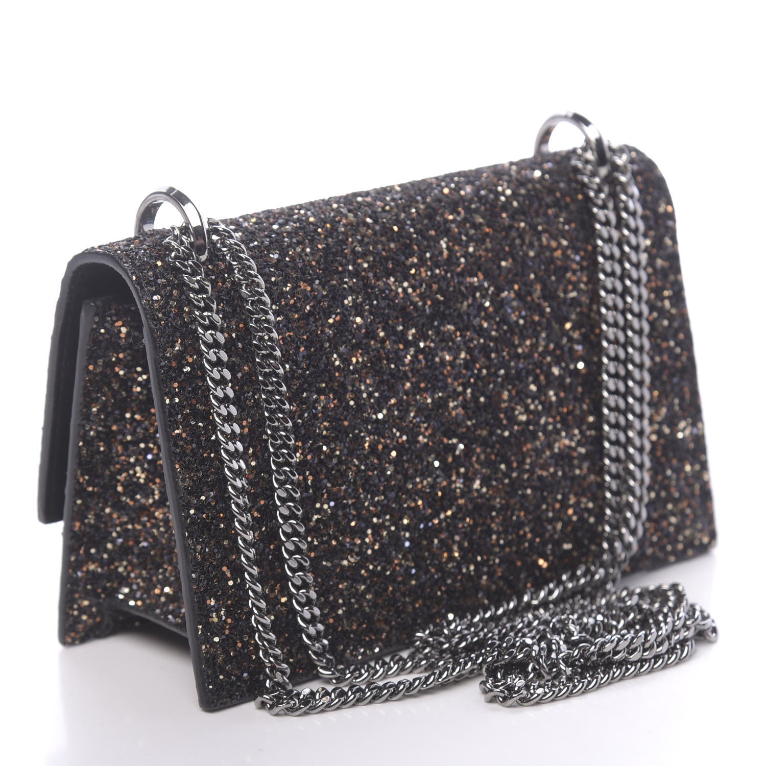 Jimmy Choo Glitter Fabric Leni Mini Shoulder Bag Amethyst 3 of 11
