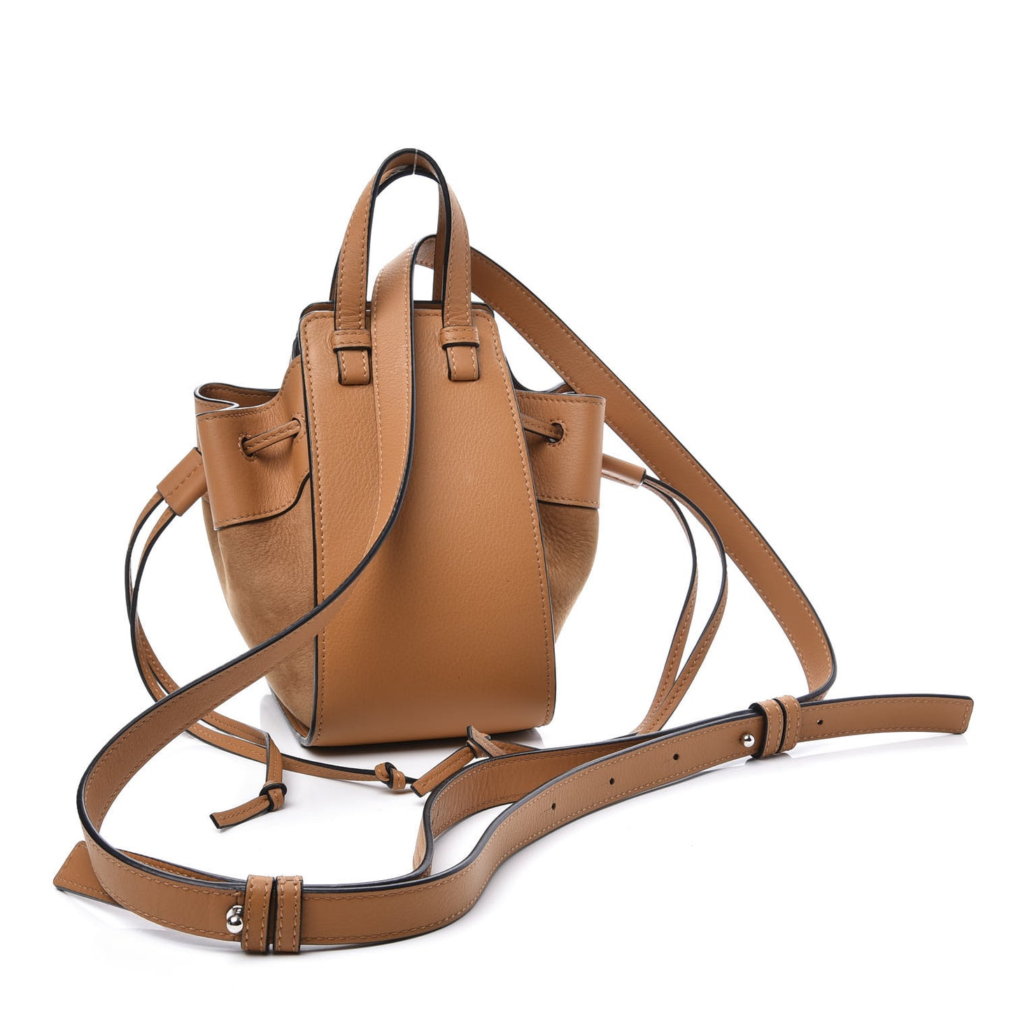 Calfskin Nubuck Mini Hammock Shoulder Bag Honey