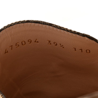 Gucci Monogram Jumbo GG Malaga Kid Womens Princetown Slippers 39.5 Camel Ebony New Acero Beige 7 of 8