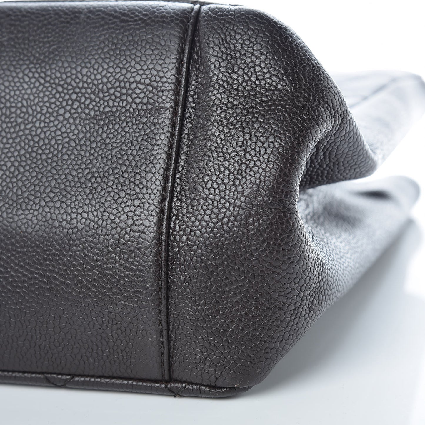 Caviar Quilted Grand Shopping Tote GST Dark Brown