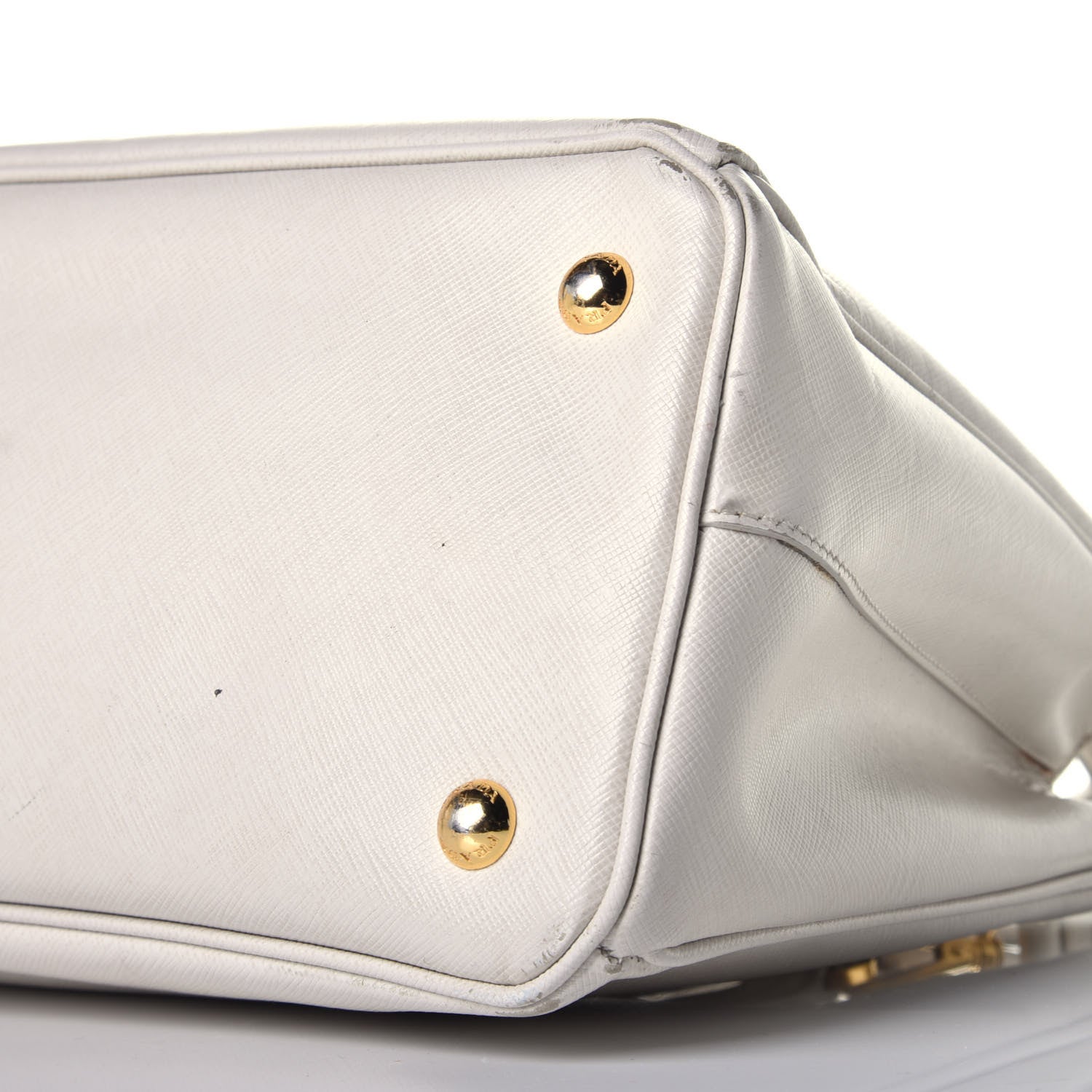 Prada Saffiano Lux Medium Tote Talco 9 of 12