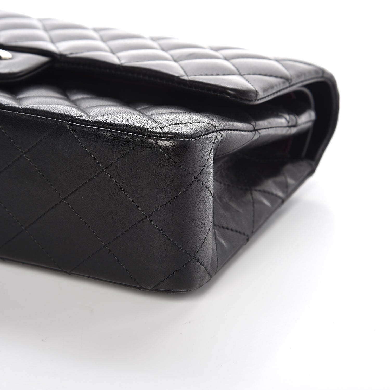 Chanel Lambskin Quilted Medium Double Flap Black 9 of 9