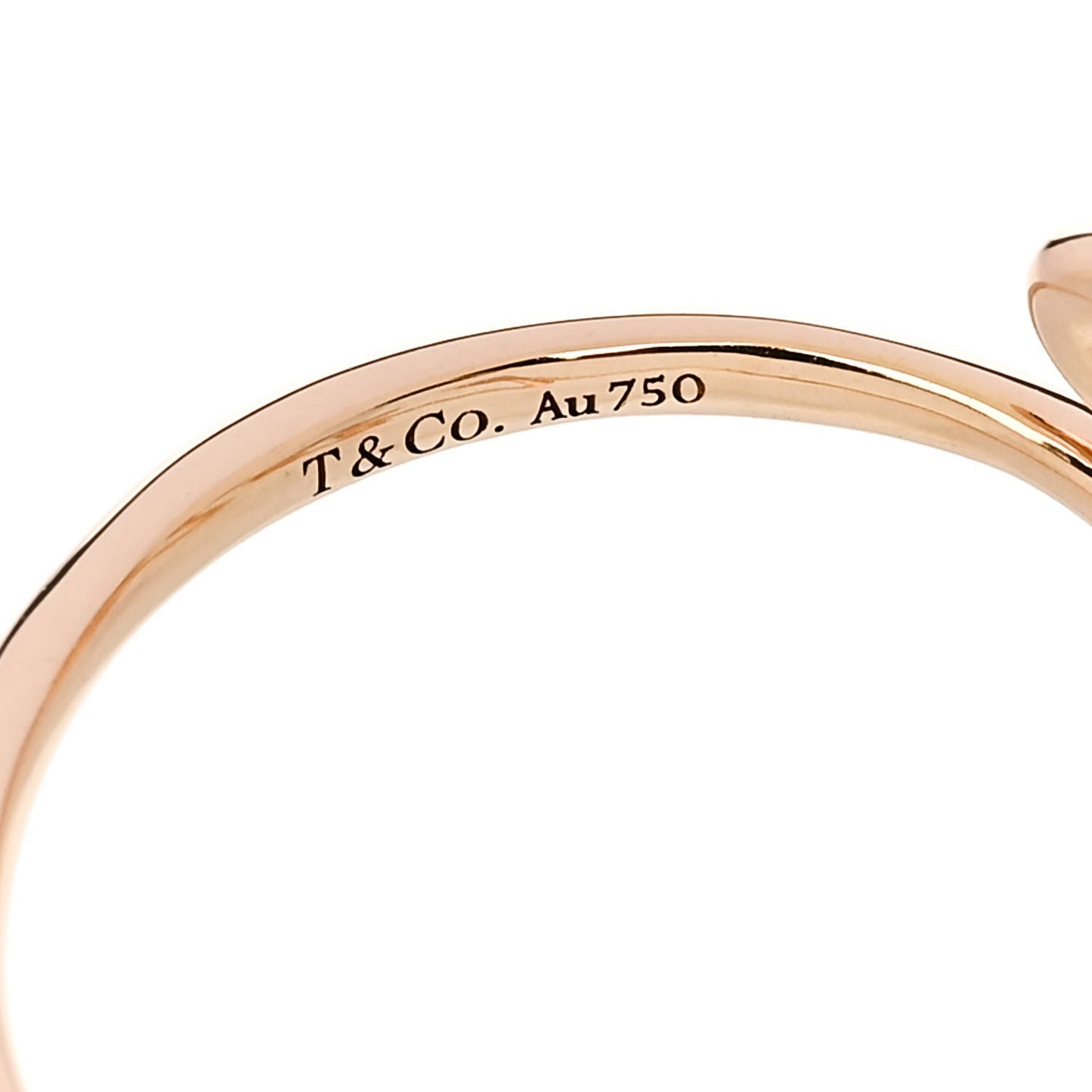 18K Rose Gold Paloma's Graffiti Love Ring 56 7.5