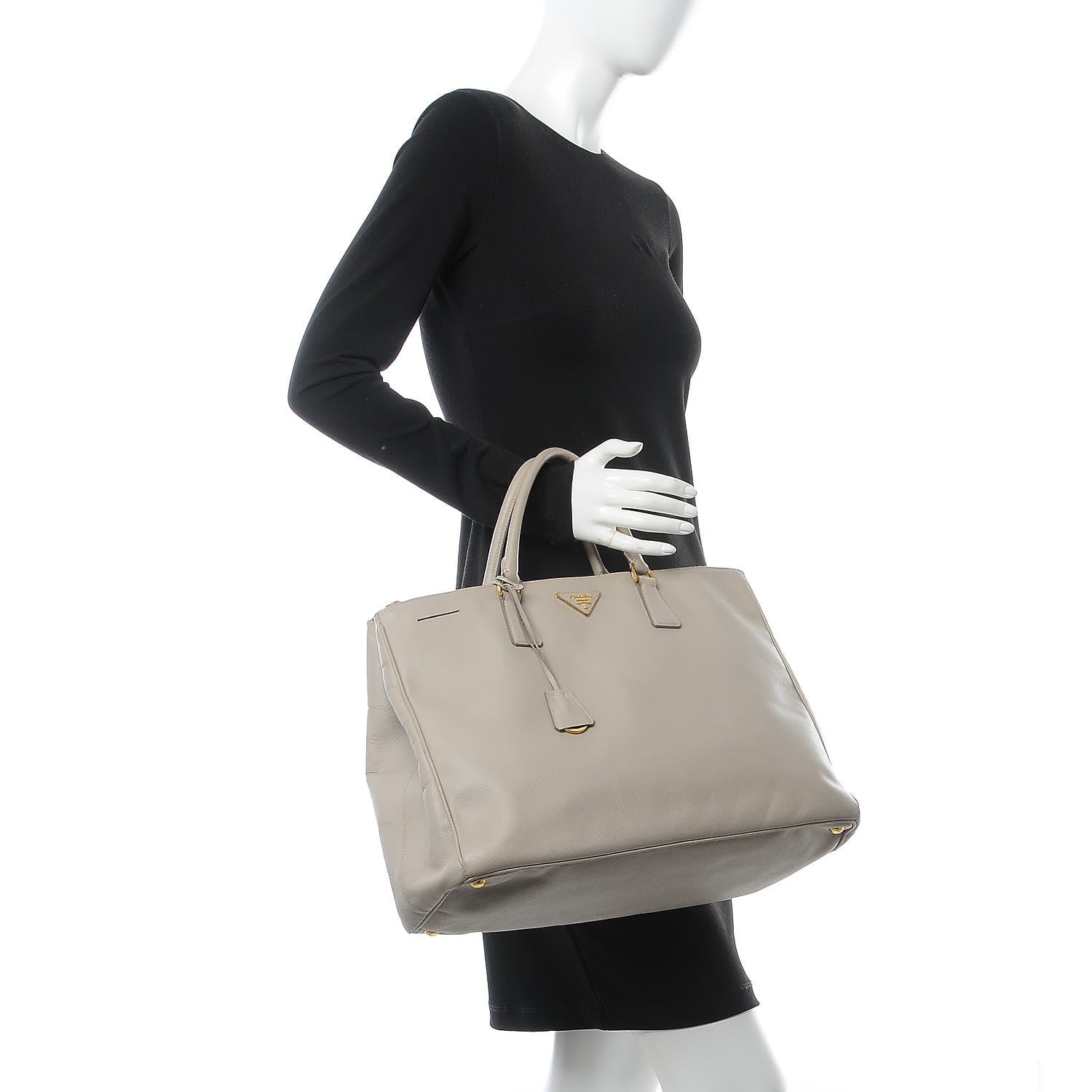 Prada Saffiano Lux Extra Large Galleria Double Zip Tote Argilla 2 of 18