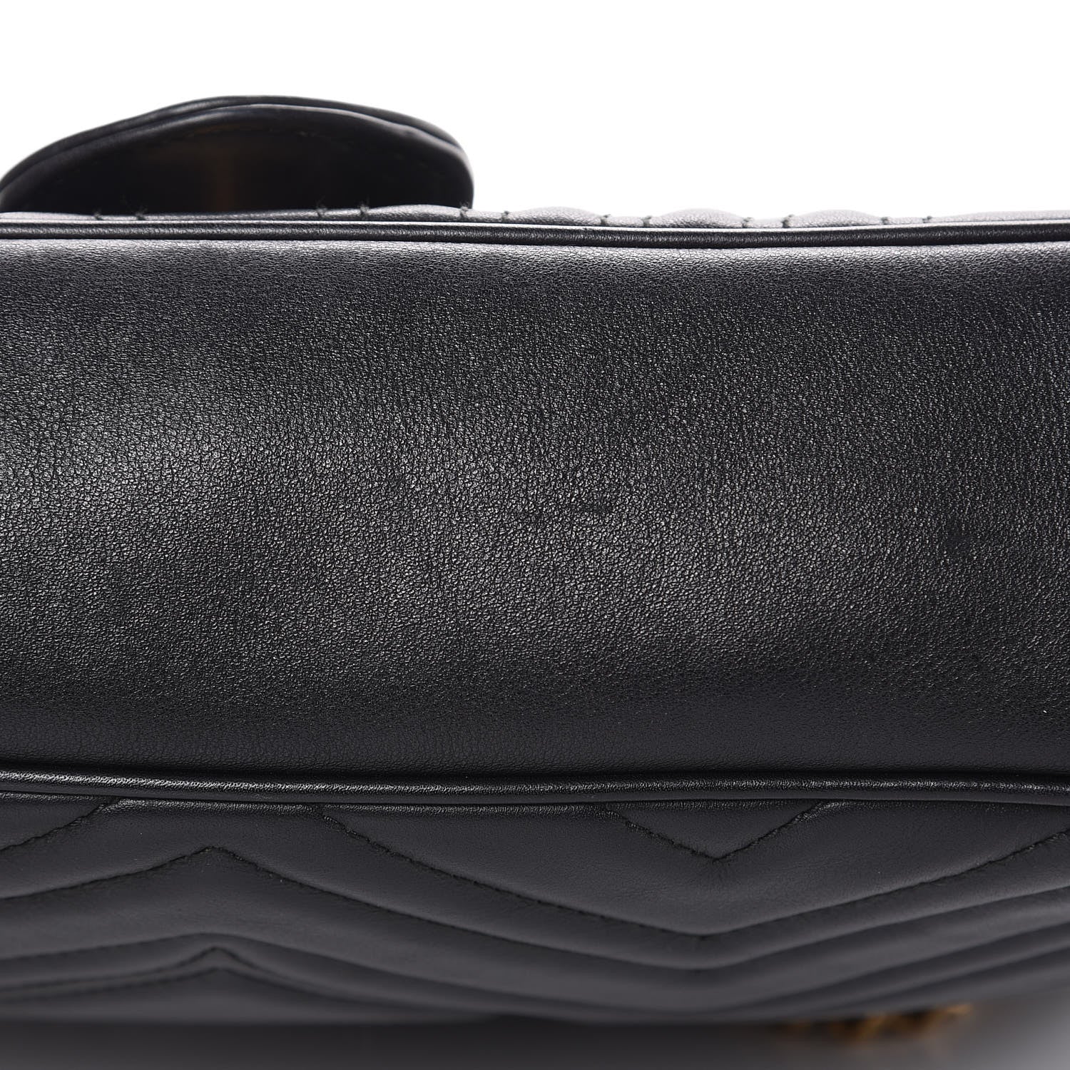 Gucci Calfskin Matelasse Medium GG Marmont Shoulder Bag Black 11 of 15