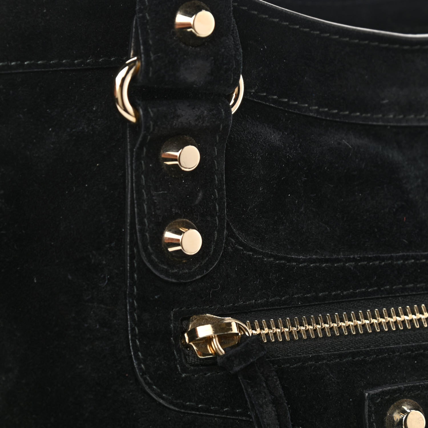 Balenciaga Baby Daim Suede Classic Silver Hardware City Black 12 of 16