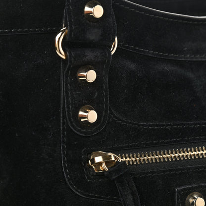Balenciaga Baby Daim Suede Classic Silver Hardware City Black 12 of 16