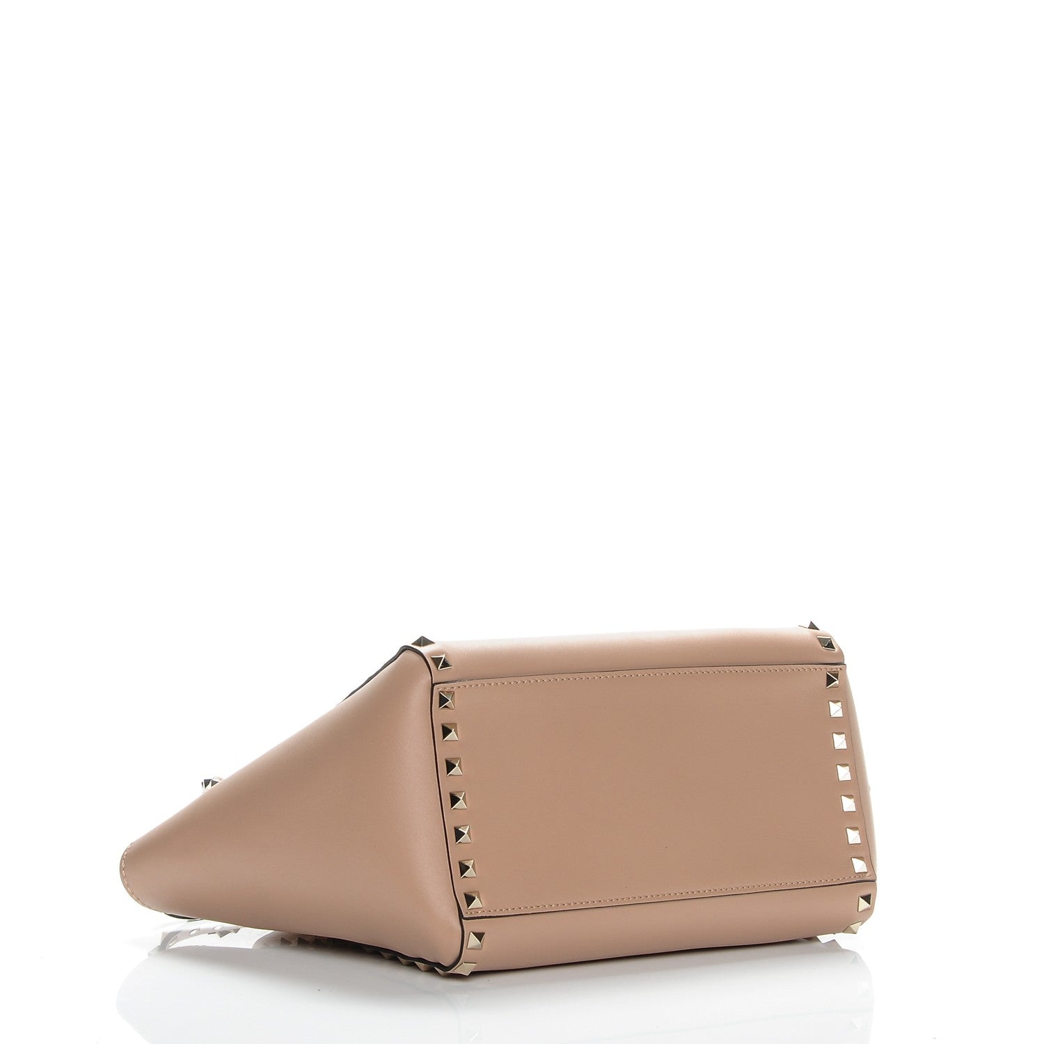 Valentino Garavani Vitello Small Rockstud Double Handle Tote Soft Noisette 4 of 6