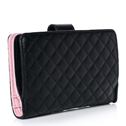 Chanel Lambskin Micro Quilted Double Wallet Black 3 of 11