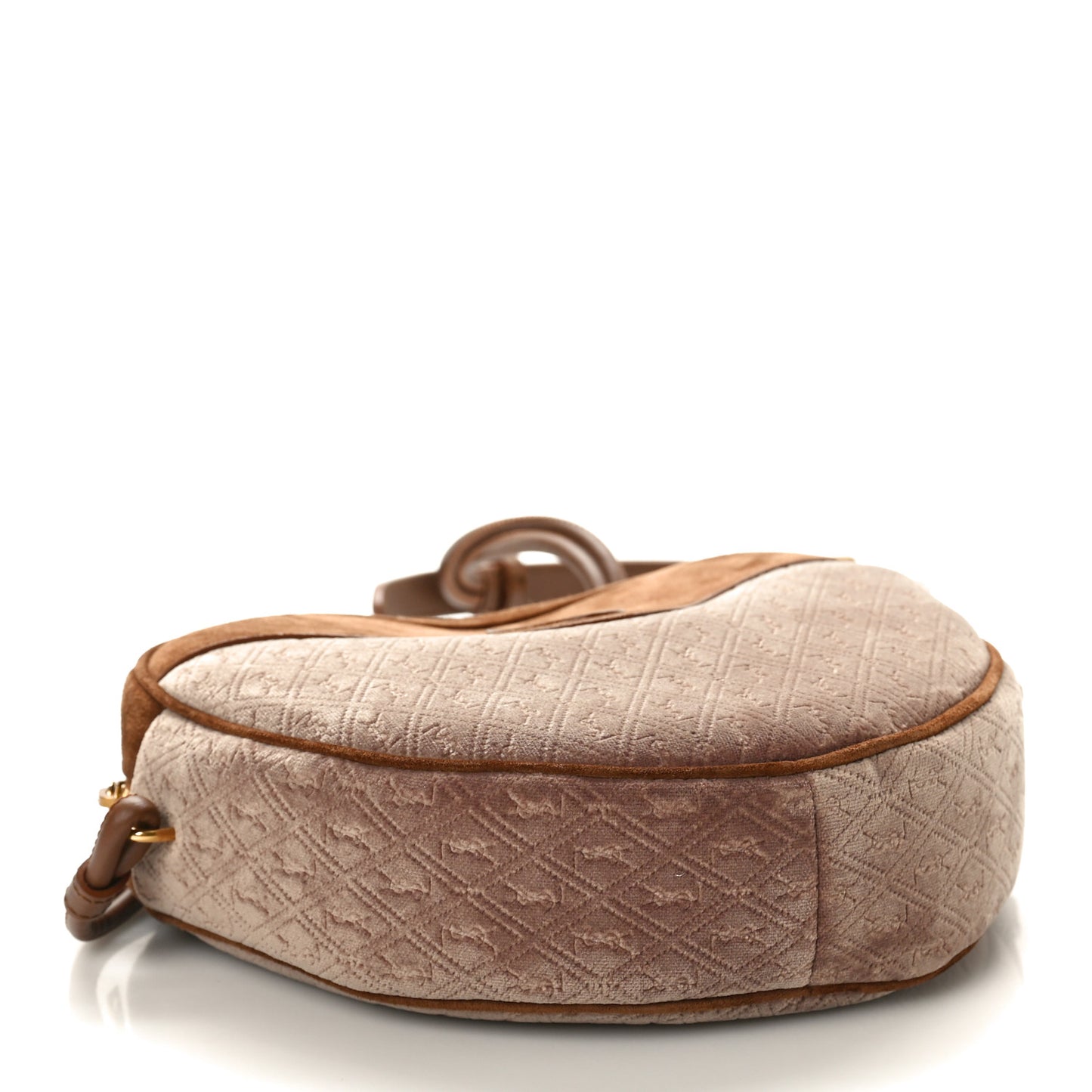 Velvet Suede Le Monogramme Coeur Crossbody Brown