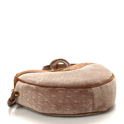 Saint Laurent Velvet Suede Le Monogramme Coeur Crossbody Brown 4 of 10