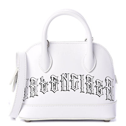 Balenciaga Calfskin Gothic Logo XXS Ville Top Handle Bag White 1 of 9