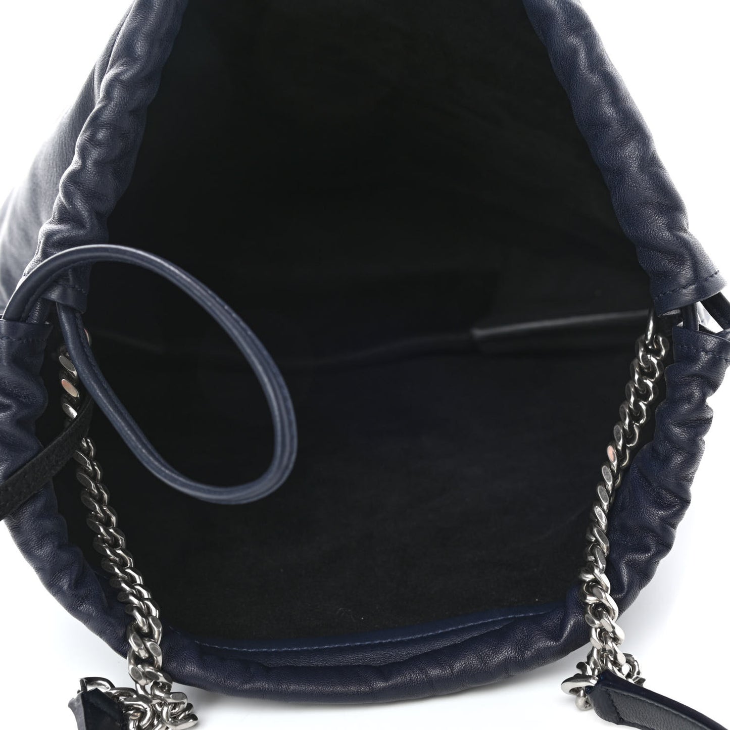 Lambskin Teddy Drawstring Bag Dark Notte
