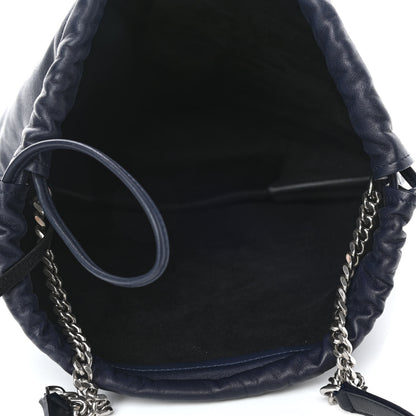Saint Laurent Lambskin Teddy Drawstring Bag Dark Notte 4 of 4