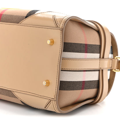 Burberry House Check Bridle Calfskin Medium Alchester Bowling Bag Trench 11 of 14