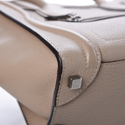 Celine Drummed Calfskin Micro Luggage Dune 9 of 11