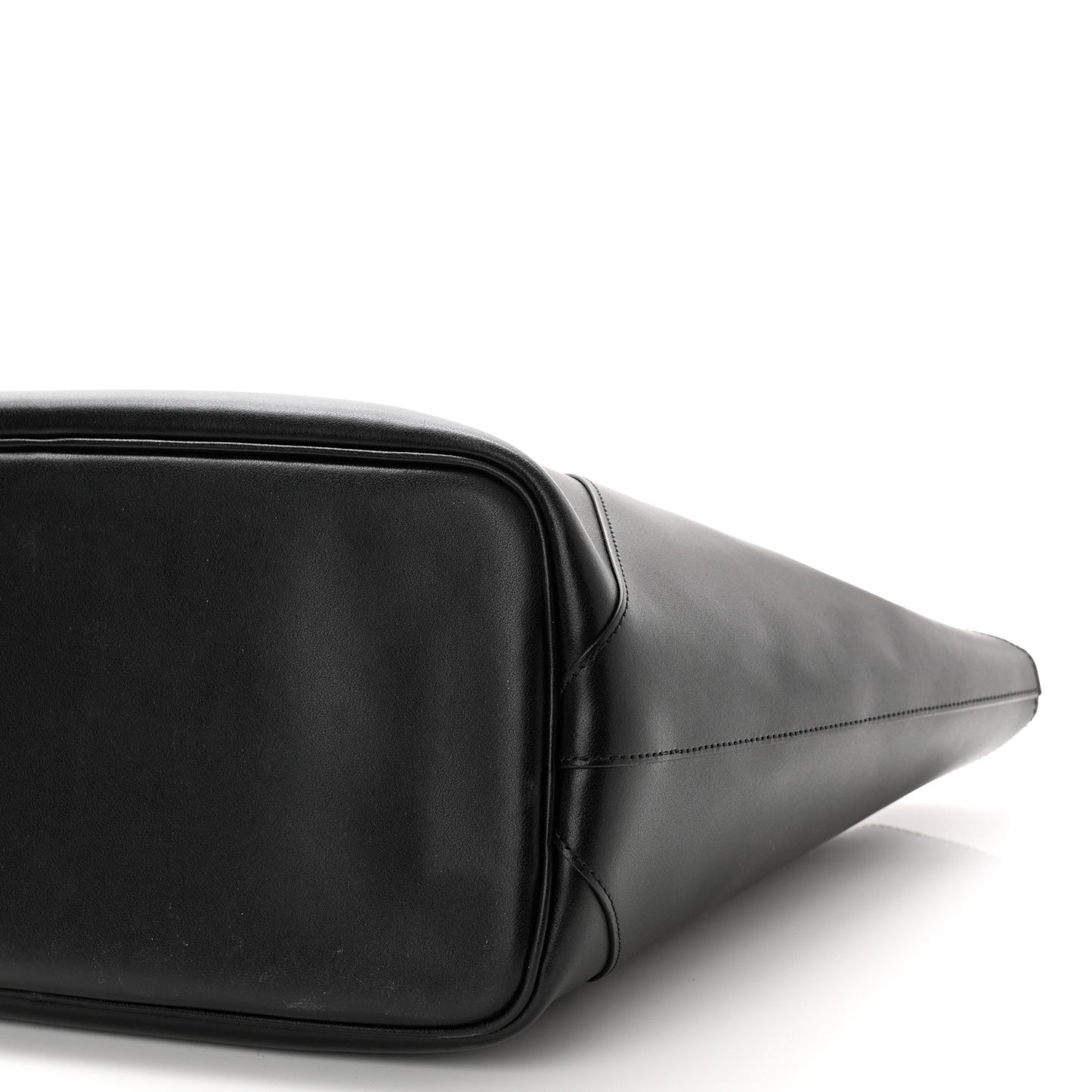 Smooth Calfskin Wing Shopper Tote Black White