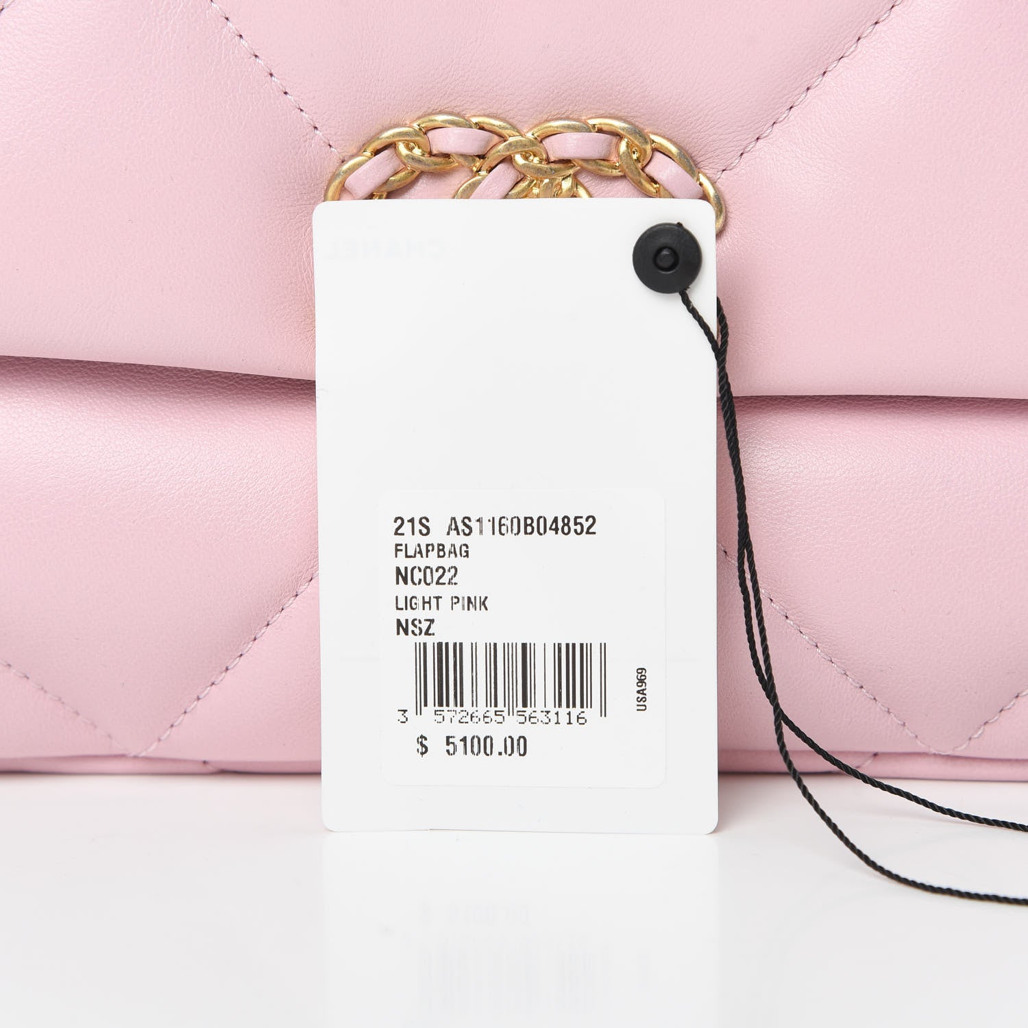 Chanel Lambskin Quilted Medium Chanel 19 Flap Light Pink 11 of 11