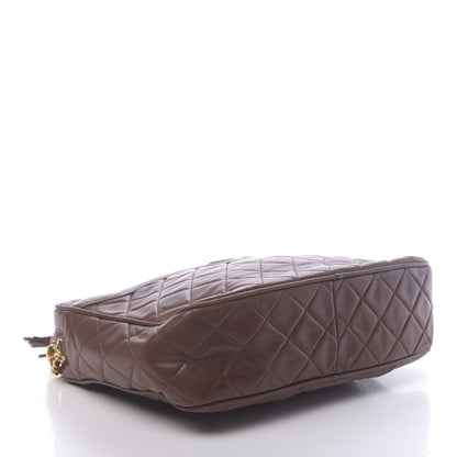 Chanel Lambskin Quilted CC Tassel Camera Case Brown 4 of 12