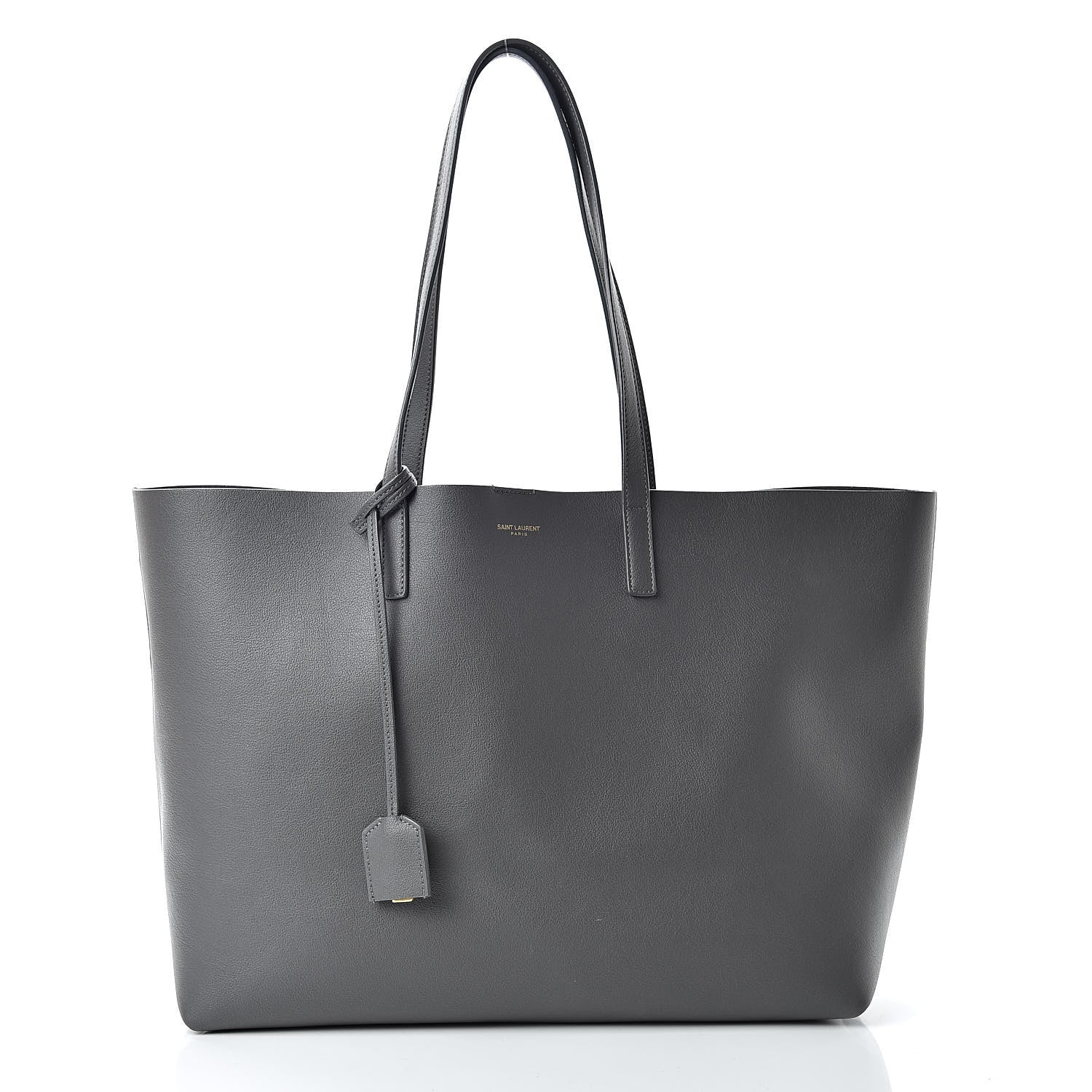 Saint Laurent Calfskin Large Shopping Tote Dark Grey 3 of 11