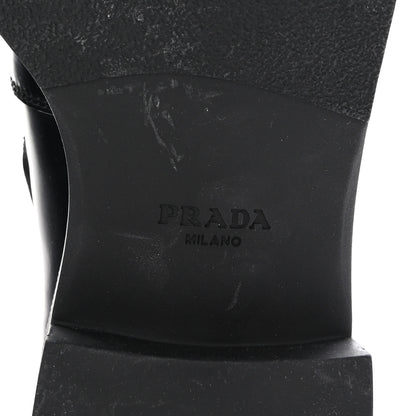 Prada Spazzolato Mary Jane T Strap 40mm Loafers 38 Black 7 of 9