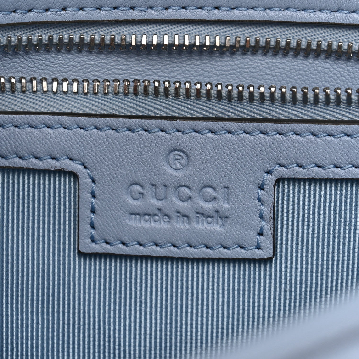 Gucci Lambskin Matelasse Medium GG Marmont Shoulder Bag Light Blue 6 of 12