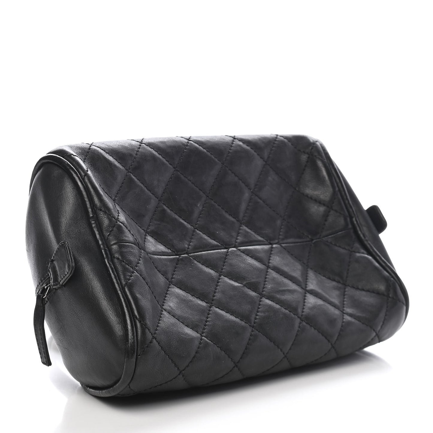 Caviar Quilted Small Bowler Black