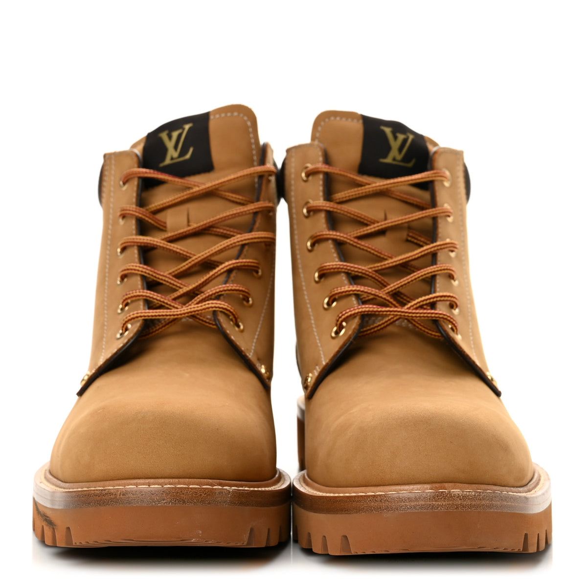 Nubuck Calfskin Monogram Mens Oberkampf Ankle Boots Beige