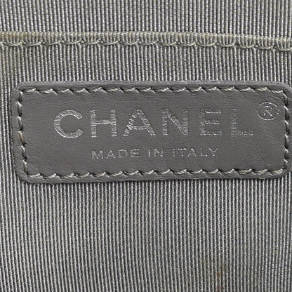 Chanel Calfskin Chevron Quilted Double Camera Bag With Flap Black Black Grey 7 of 12