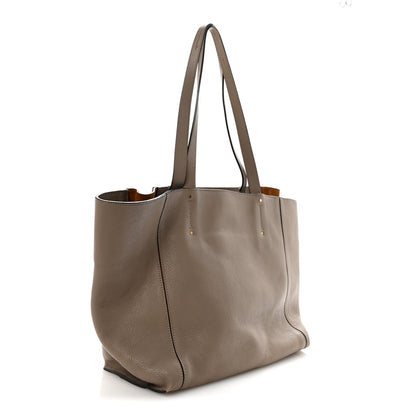 Chloe Smooth Calfskin Medium Milo Shopping Tote Motty Grey 3 of 9