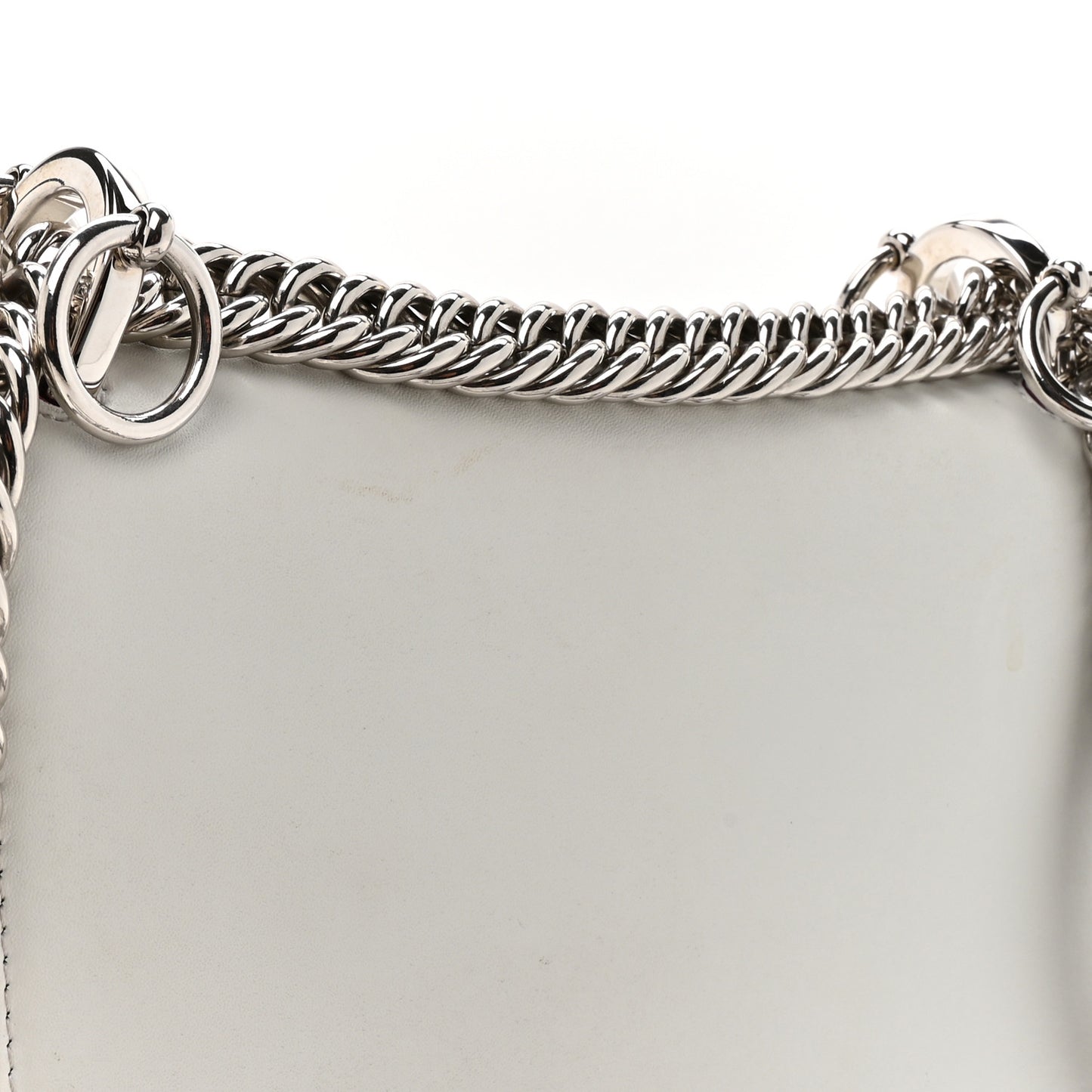 Vitello Liberty Scalloped Multi Studded Small Kan I Shoulder Bag White Ice Multicolor