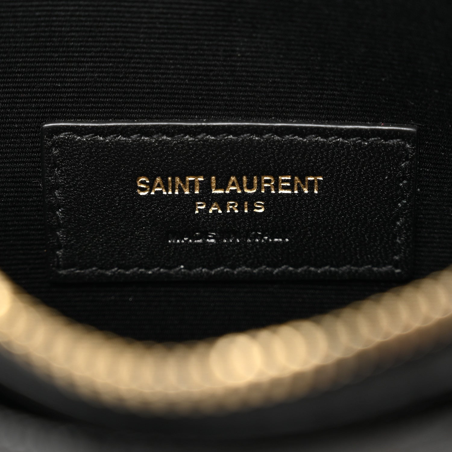 Saint Laurent Grain De Poudre Chevron Monogram Large Bill Pouch Black 6 of 9