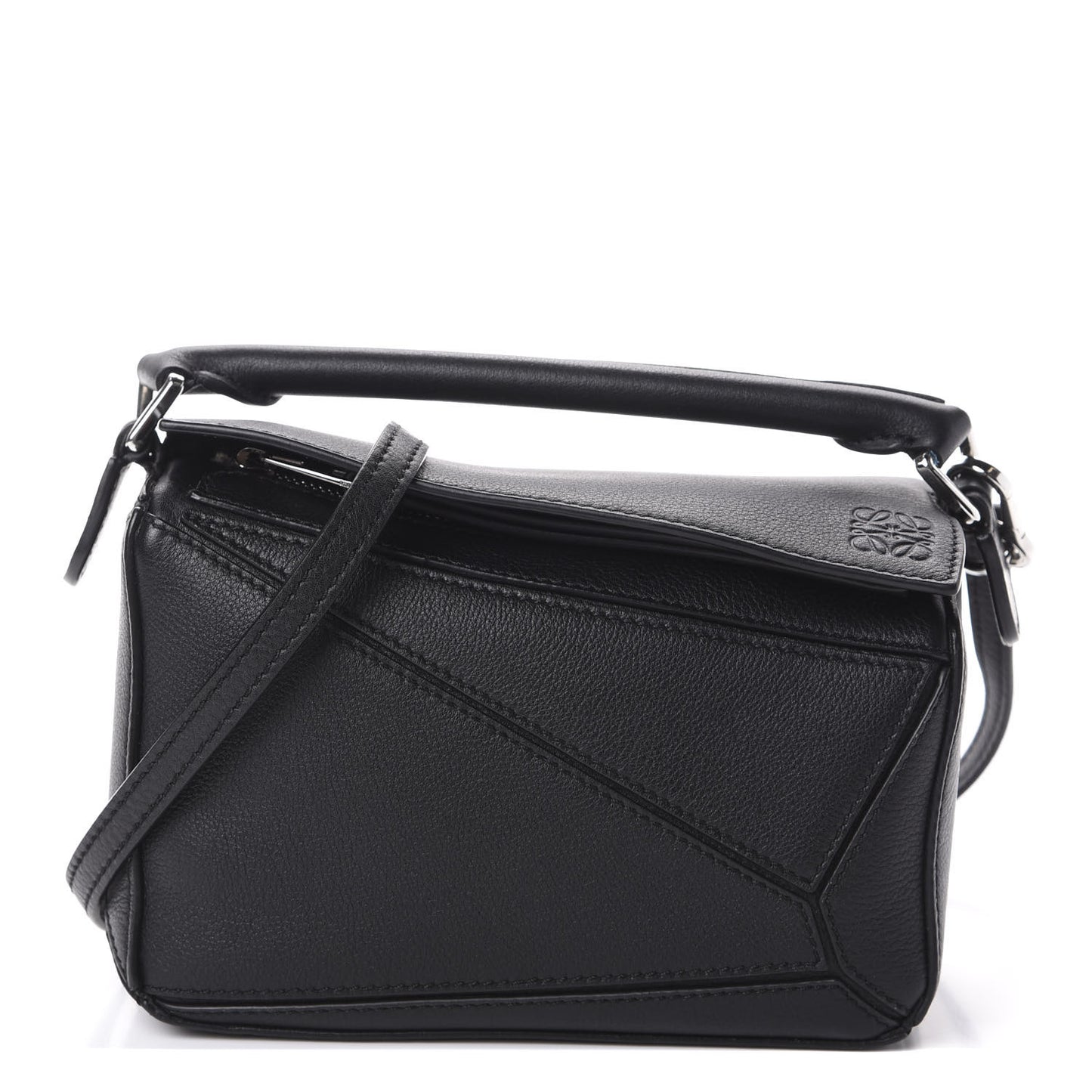 Calfskin Mini Puzzle Bag Black