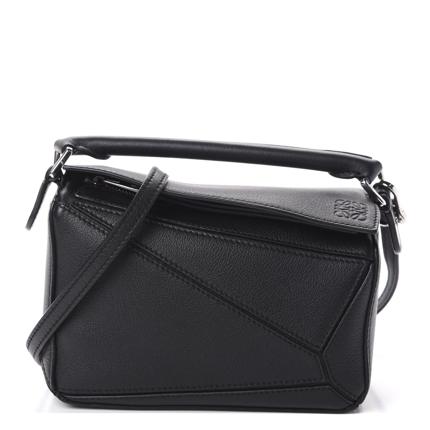 Loewe Calfskin Mini Puzzle Bag Black 1 of 8