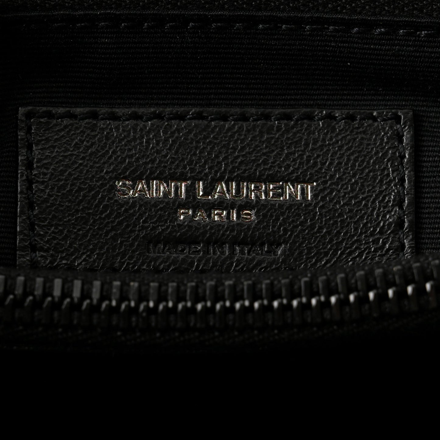 Calfskin Y Quilted Monogram Monochrome Medium Loulou Chain Satchel Black