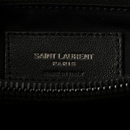 Saint Laurent Calfskin Y Quilted Monogram Monochrome Medium Loulou Chain Satchel Black 5 of 10
