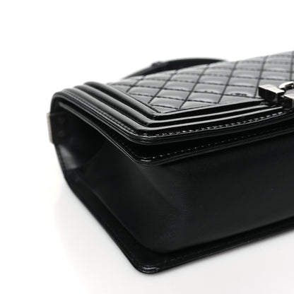 Chanel Patent Calfskin Quilted Medium Plexiglass Boy Flap Black 9 of 11