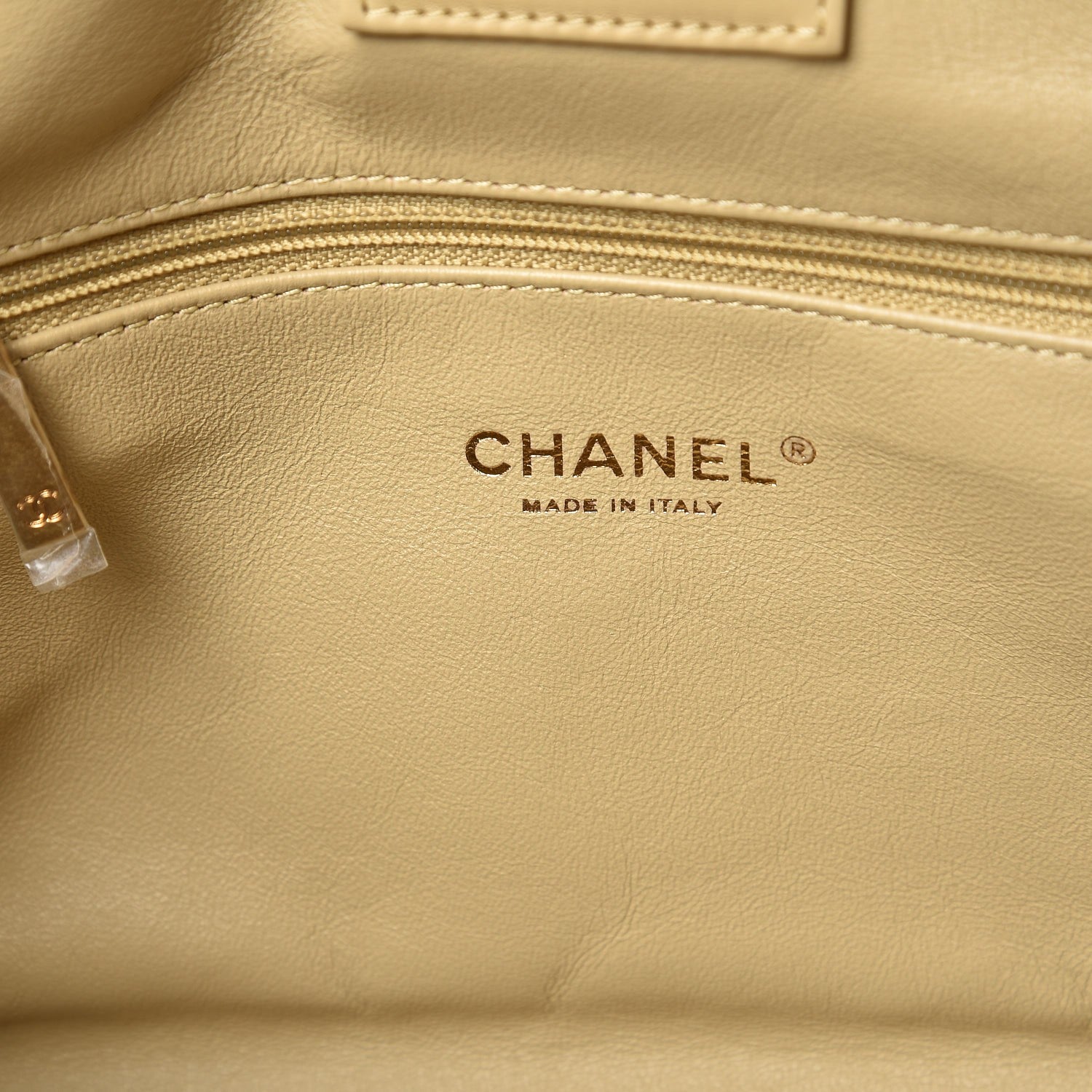 Chanel Calfskin Stitched Thin City Accordion Tote Beige 6 of 7