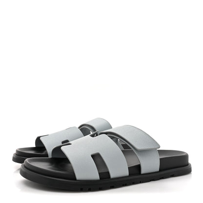 Hermes Epsom Mens Chypre Sandals 42.5 Gris Nuage 3 of 9